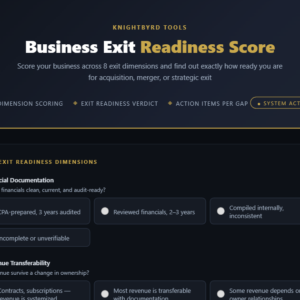 Business Exit Readiness Score