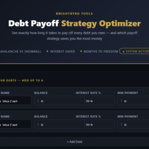 Debt Payoff Strategy Optimizer
