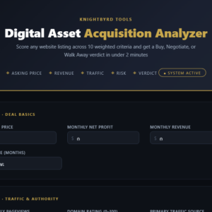 Digital Asset Acquisition Analyzer