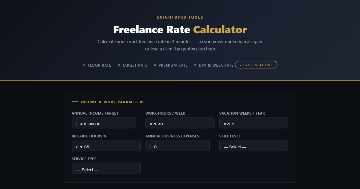 Freelance Rate Calculator