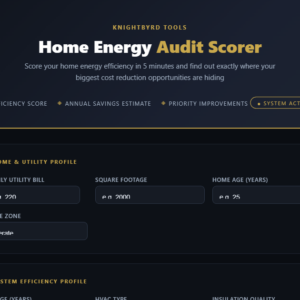 Home Energy Audit Scorer