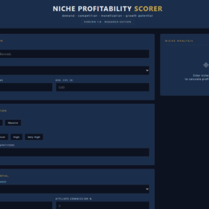 Niche Profitability Scorer